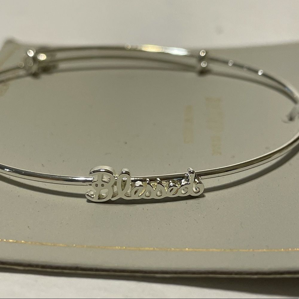 silver plated adjustable blessed  bracelet
